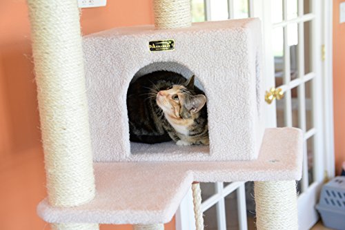 Armarkat Deluxe Cat Tree, Model B7301, Ivory, 27"(L)X24"(W)X73"(H) #TOP6