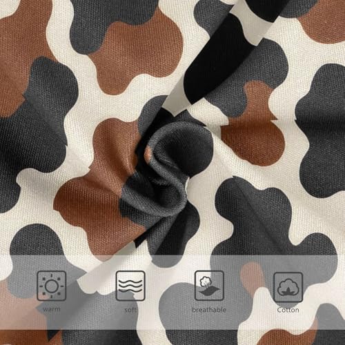 Joisal Cotton Girls Underwear Toddler Classic Cow Print Brown Black Cute Panties Girl Florals Underpants Briefs 2t3