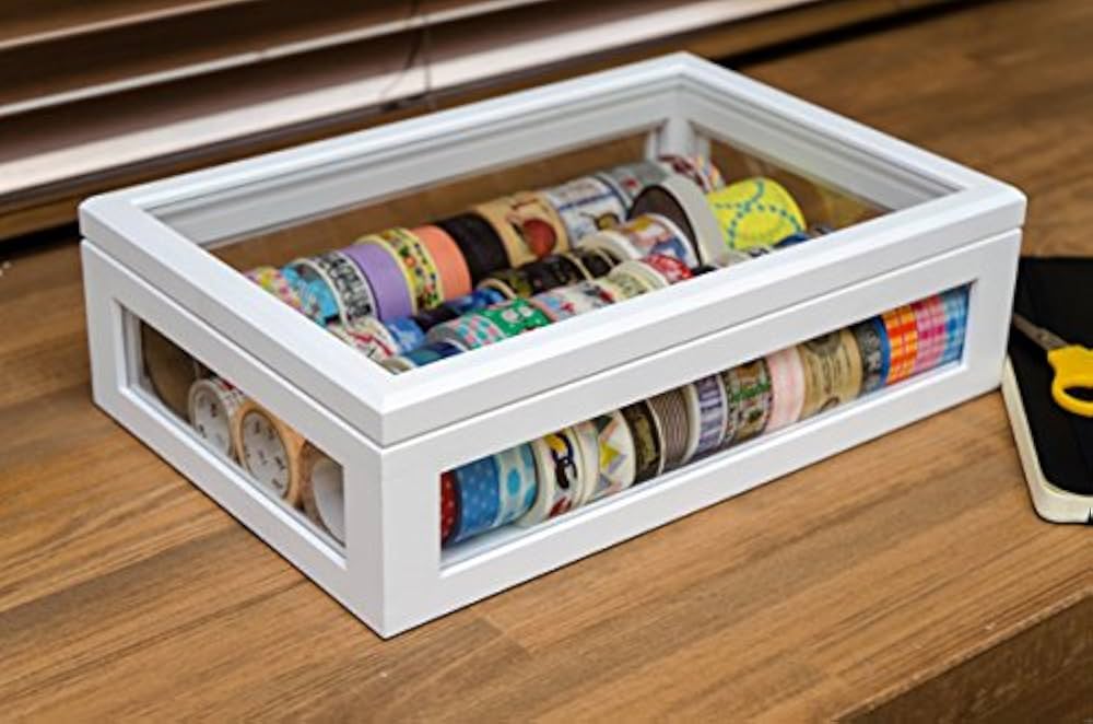 Amazon.co.jp: ガラスコレクションケース大 ホワイト LZ-04WH : ホーム