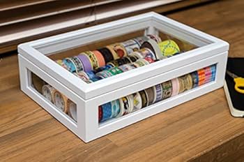 Amazon.co.jp: ガラスコレクションケース大 ホワイト LZ-04WH