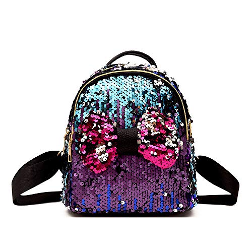 Greetuny Reversible Mochila de Lentejuelas para Mujer Nudo de Proa pequeña de Viaje