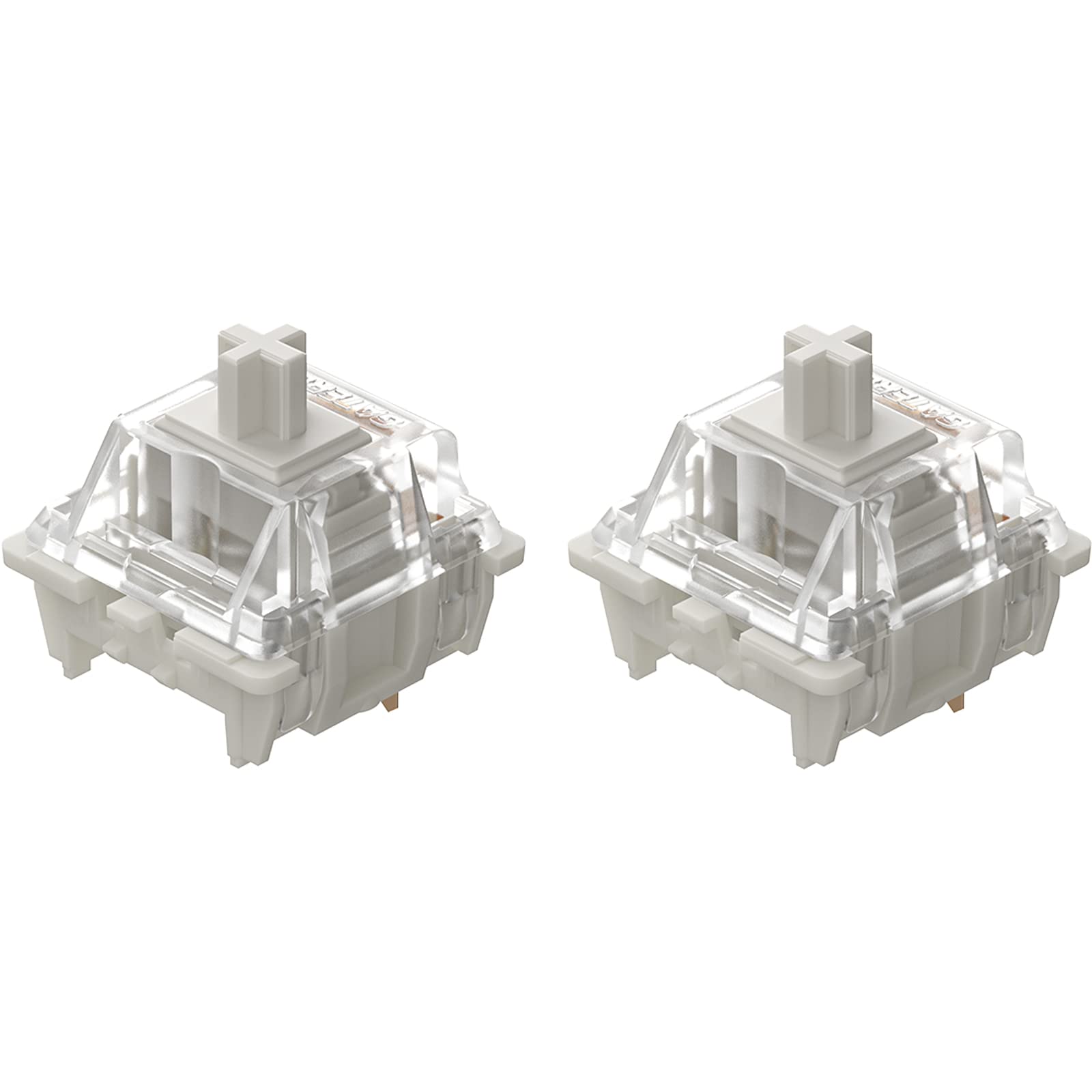 DRAOZA Gateron White Clear Pro Switches 3-Pin Pre Lubed RGB G Clear Switches Compatible MX Mechanical Keyboard (72 piezas, transparente)