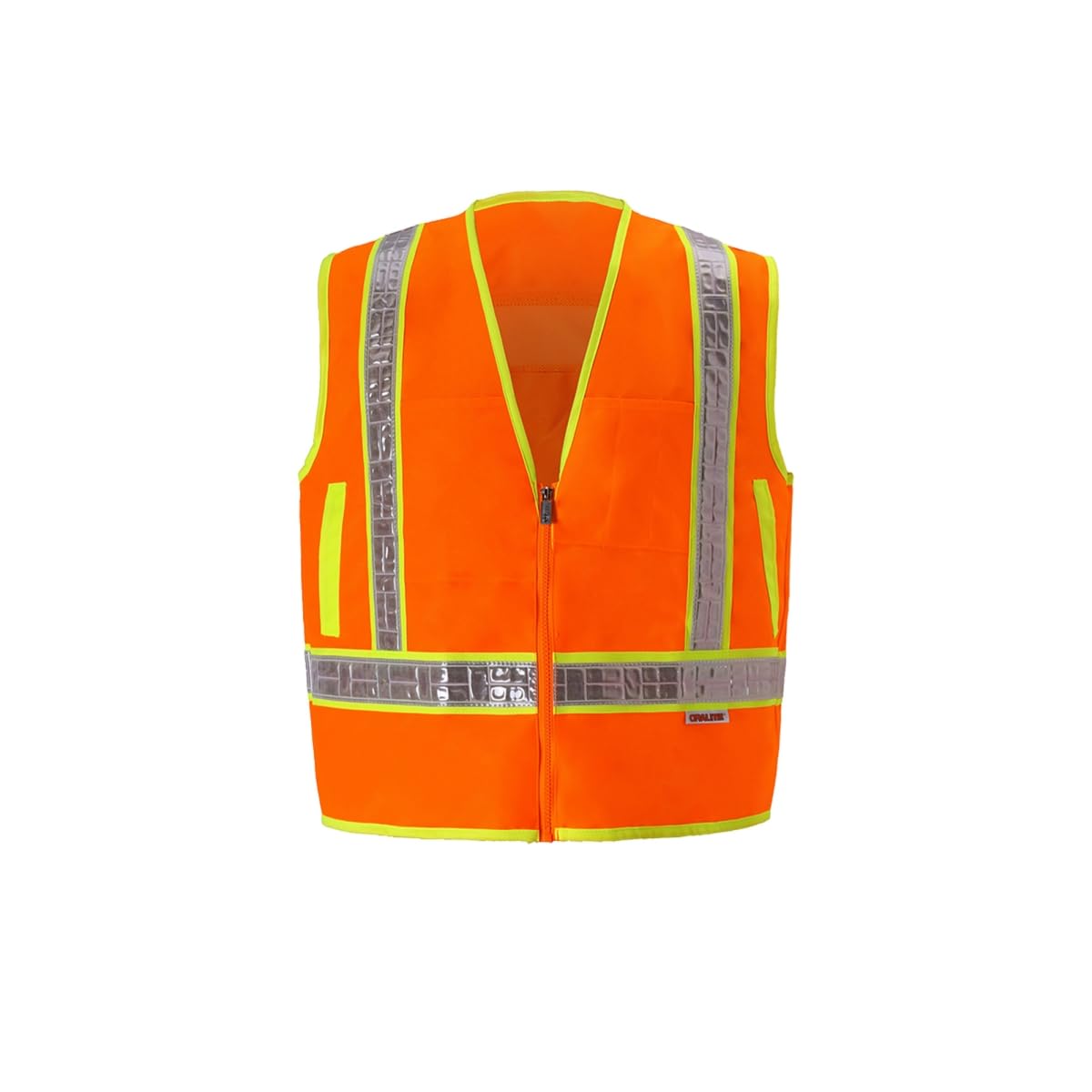 2W International 8038GC-2 M Class 2 Zipper Front Oralite High-Viz Vest Orange - Medium
