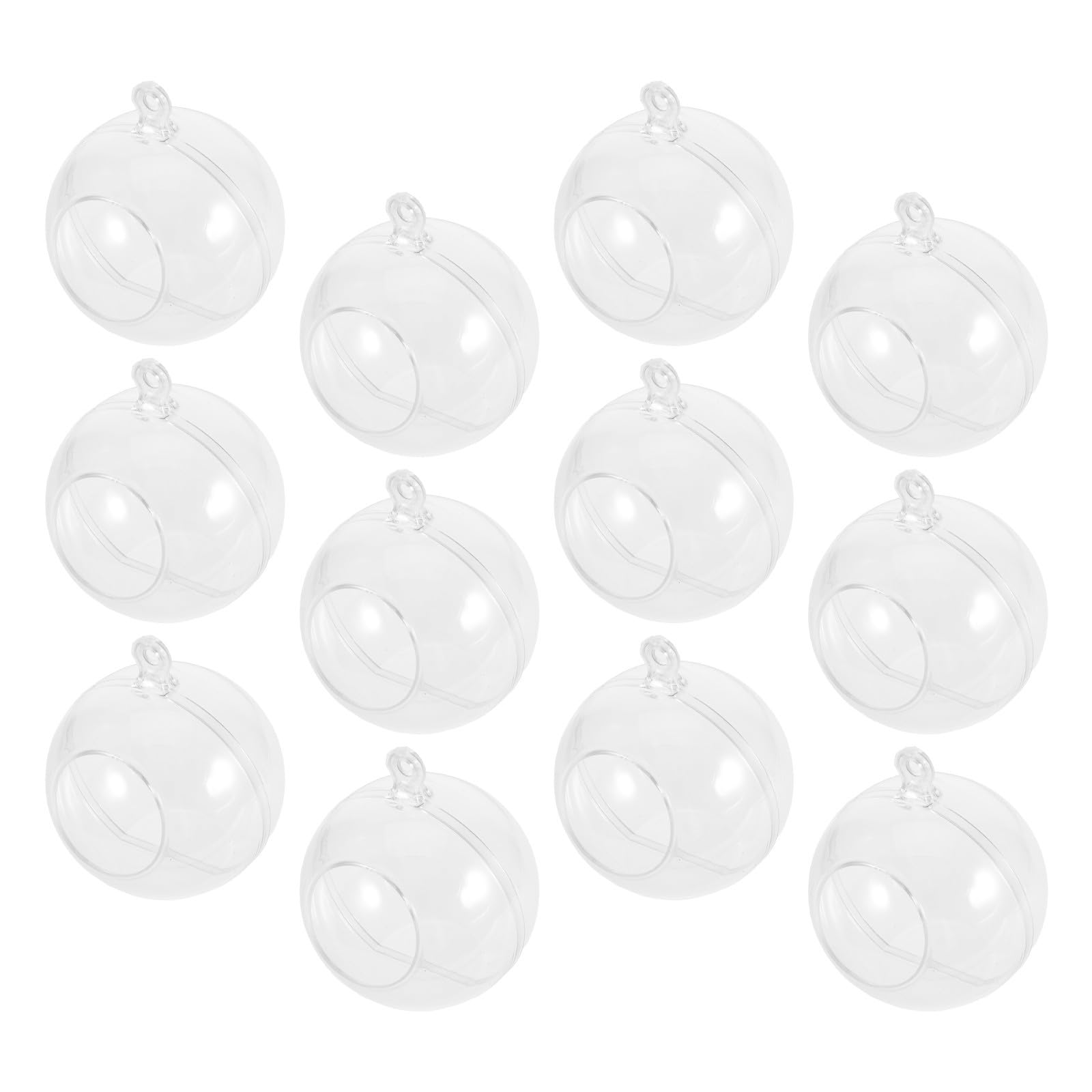 Ornement suspendu de Noël acrylique transparent 3.5 pouces réutilisable et personnalisable