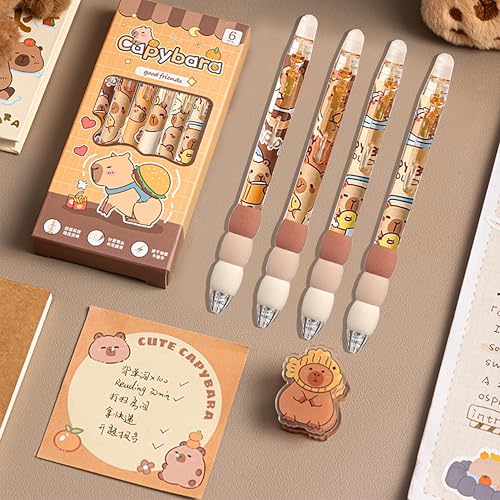 Bolígrafos de gel Grunlienus con tinta negra fina 0.5 mm 4 pack miniatura 2