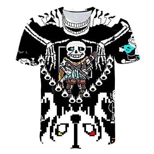 feidalu Undertale sans T-Shirts Enfants Garçons 3D Imprimé Été Mignon À Manches Courtes Vêtements Filles Décontracté Dessin Animé T-Shirt Adolescent Cadeau Cover