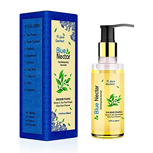 Blue Nectar Ayurvedic Pimple Clear Face Wash with Honey and Tea Tree (Pimple Face wash 200ml)