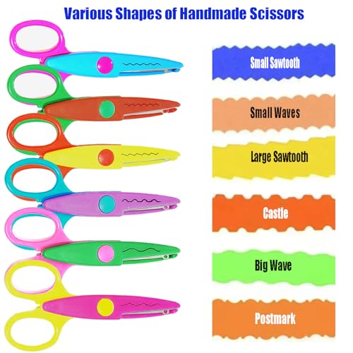 Erewa PP-12 Paper Edge Scissors Set Of 6 Different Patterns Craft Scissors thumb #3