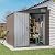 Breezestival 7'x5.5' Lean to Shed Galvanized Steel Storage Sheds with Side Door Waterproof Utility Shed with Sloped Roof for Mower, Bike, Garden Tools (Brown)