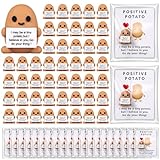 Gejoy 50-teiliges Set mit inspirierenden Kartoffelgeschenken, inklusive positiver Kartoffel, Motivationskarte, Paketbeutel, Klebepunkt, positive, emotionale Geschenke für Mitarbeiter, Mitarbeiter
