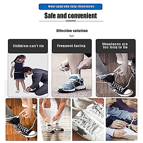 6 Pares Cordones Elásticos Sin Nudo - Cordones de zapatos con Hebilla Metal Ajustables | No es Necesario Atar los Cordones de los Zapatos para Niños y adultos - Cordones de Goma con Botón Metal