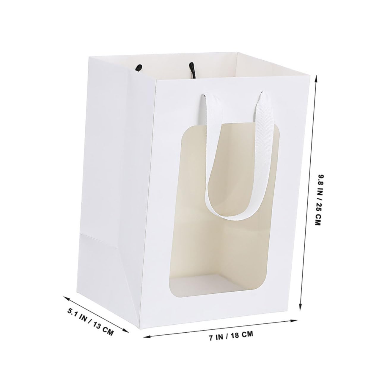 Geschenktüten mit Fenster 25 Stück aus Papier Weiß