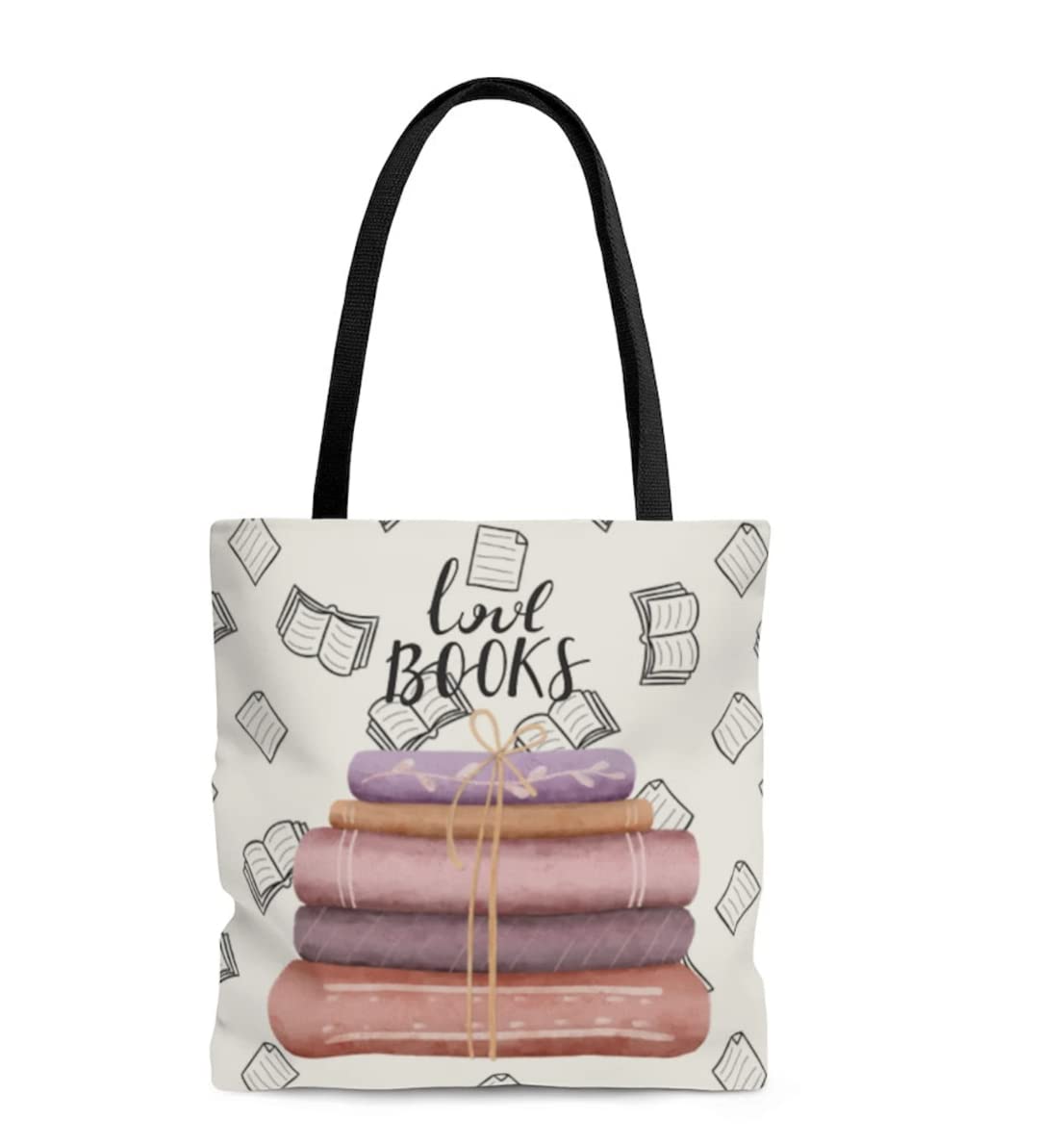 Library Tote Bag, Reusable Grocery, Market, Shopping Bag