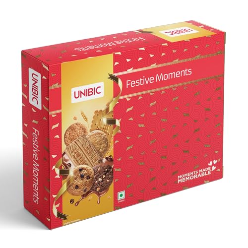 Image of Unibic Festive Moment Cookies,Gift Hamper for Festivals, Sweet Gourmet Delicacies, Corporate Gifting for Employees, Friends and Family,Assorted,500 Gm
