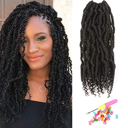 14" Spring Senegalese Twist Crochet Braids Curly End Hair(24 Roots/Piece,6 Pieces) Wavy End Havana Mambo Crochet Hair