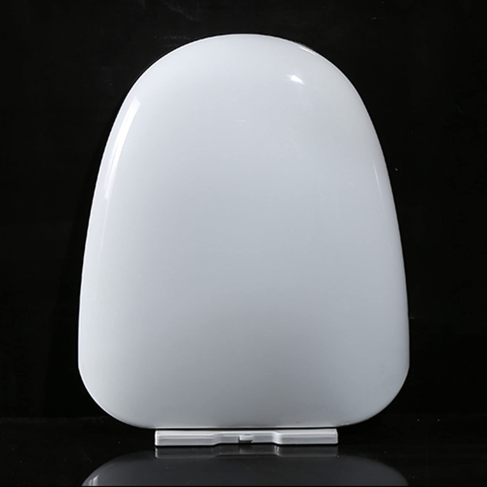 Asientos de WC Asiento de inodoro con cierre suave y topes antideslizantes, tapa de asiento de inodoro blanca de cierre silencioso con asiento cómodo de diseño ergonómico for una fácil instalación