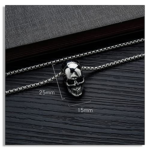 Punk Jewelry Stainless Steel Skull Pendant Cool Necklace2