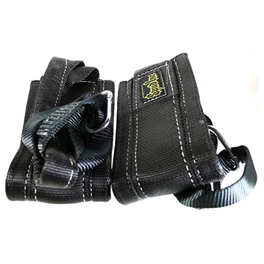 Spud Heavy Duty Hanging Abdominal Straps 1 Pair Ab Strap (Black)