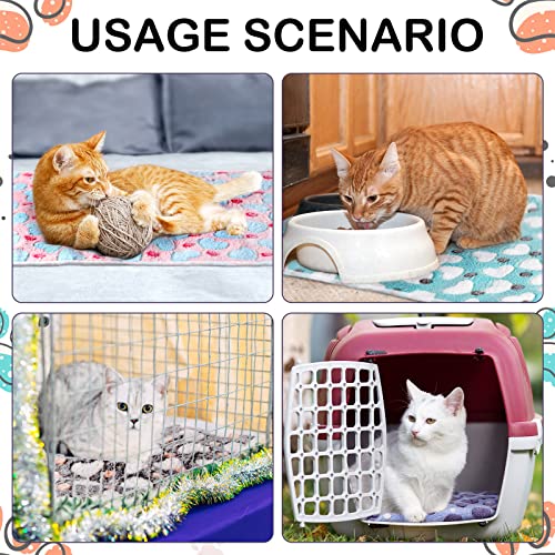 4 Pcs Waterproof Guinea Pig Blankets Washable Small Animal Fleece Bedding Absorbent Guinea Pig Cage Liners Reusable Pet Pee Pad Sleep Mat Pad Cover for Hamster Ferret (Heart Pattern - Image 3