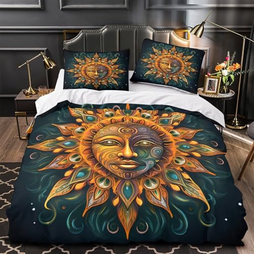 Parure de lit divinité Solaire en microfibre haut de gamme 140x200 - 2