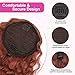 AISI BEAUTY Auburn Ponytail Extension 14 Inch Curly Drawstring Ponytail for Women Clip in Synthetic Curly Pony Tails Hair Extensions(Auburn)