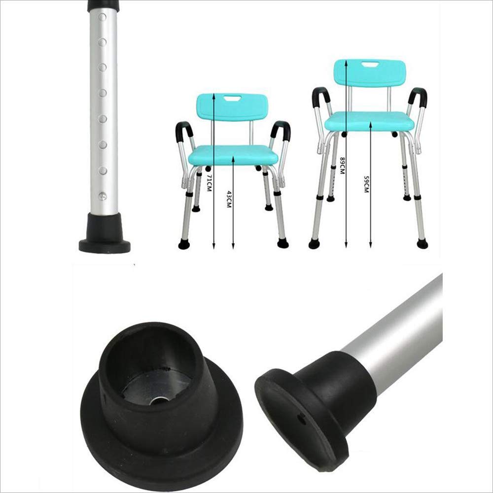 Taburete para Asiento de Ducha para baño, cinturón Antideslizante, Respaldo con apoyabrazos, Silla de Ducha, Azul