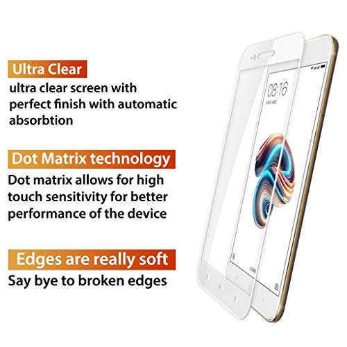 Image of Zitel Screen Protector for Redmi Note 5 Tempered Glass Edge-to-Edge 6D Screen Guard With Installation Kit - White Color