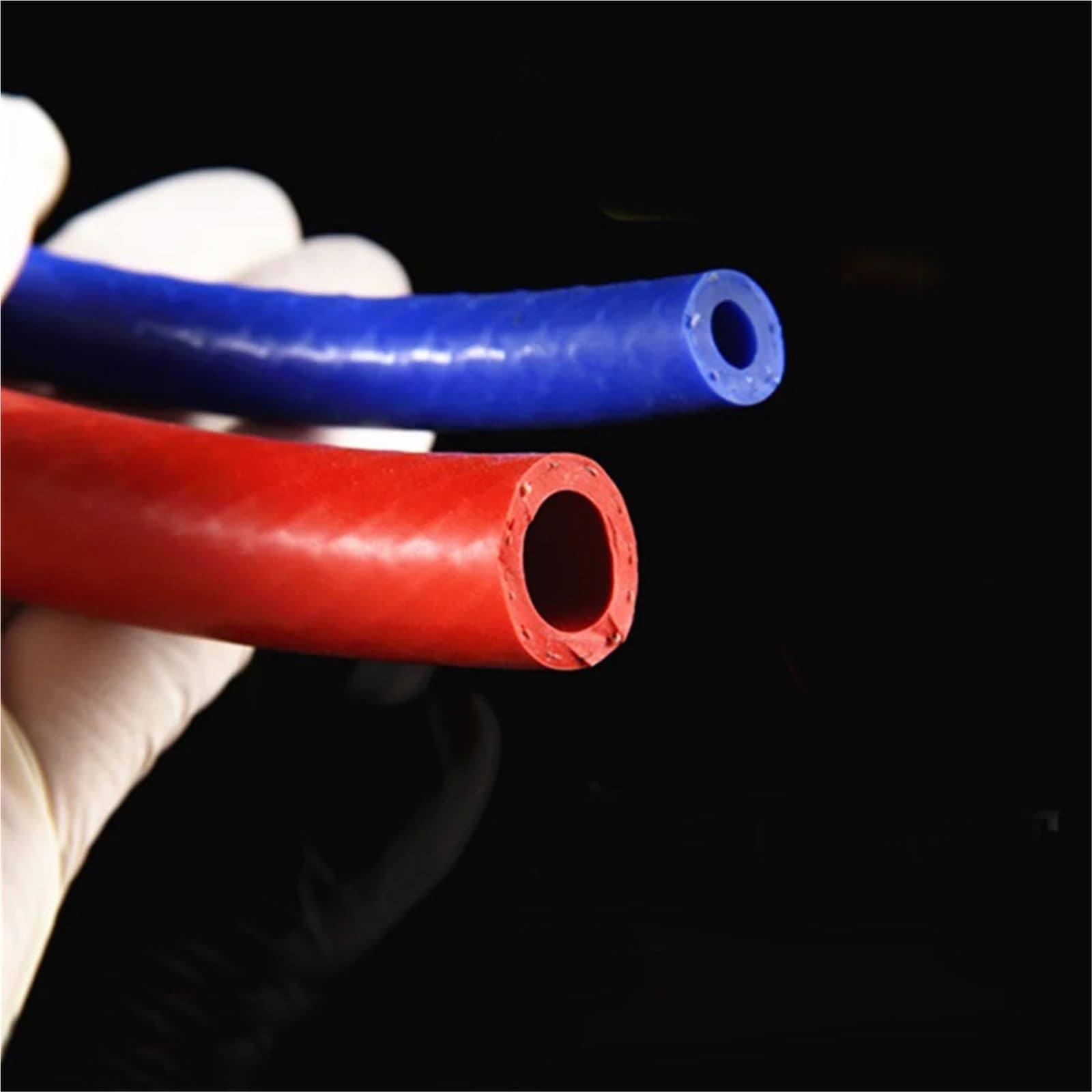 Tubo de vacío silicona rojo/azul ID 1M 6-32mm tubo agua aire manguera goma trenzada reforzada