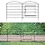 OUSHENG 5 Panels No Dig Decorative Outdoor Garden Fence Fencing with Gate, 11.8ft (L) x 31.5in (H) Rustproof Metal Wire Border Animal Barrier for Dog, Rabbits, Ground Stakes for Yard Patio Decor