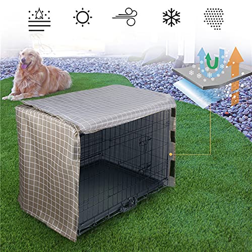 zhgzhzwlf Dog Crate Cover Soundproof Ventilated Pet Keneel Cover Durable Double Door Polyester Dog Crate Cloth Cover Air… - Image 3