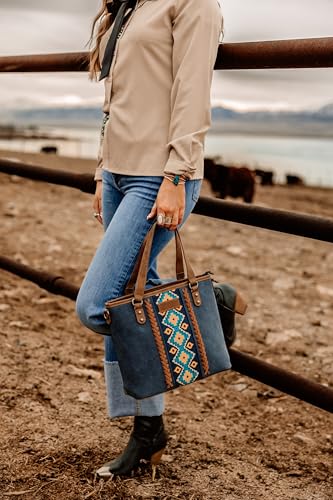 Image of Montana West X Wrangler Tote Bag for Women Western Purses with Detachable Strap Medium Satchel Handbags | with Crossbody Strap