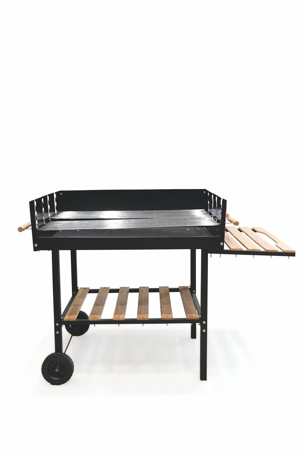 Galileo Barbecue con Ruote Rettangolare 126x56x87 cm Nero