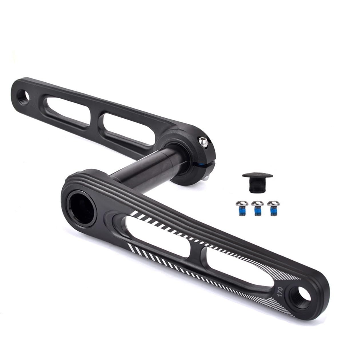 KANGXYSQ Road Bike Crank Arm Set 160/170/175mm Aluminum Alloy Hollow Integrated Crankarms Direct Mount Crankset(170mm)