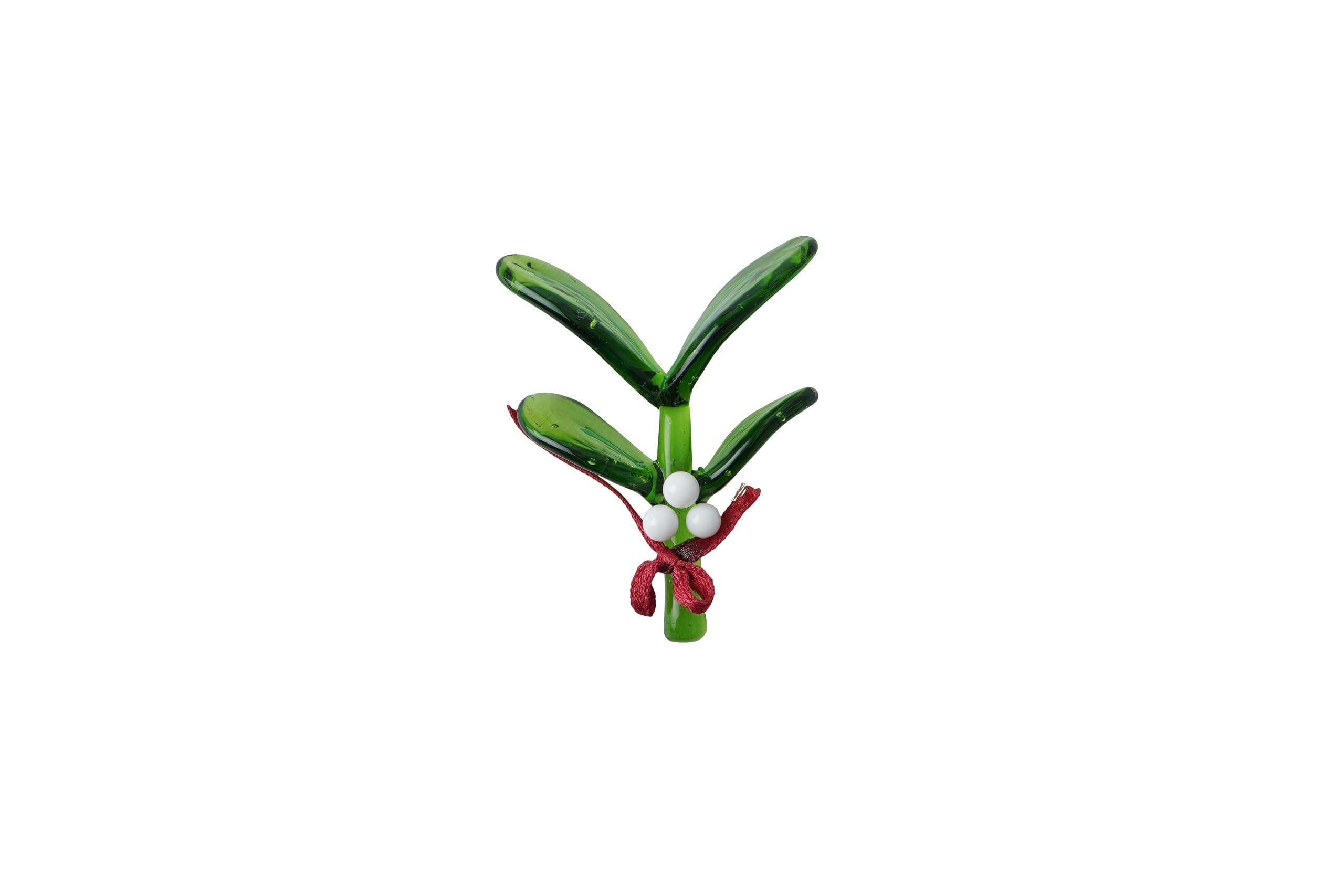 Cgb Giftware Green | Artisan Glass Mistletoe | Keepsake | Collectable | Gift Box | Ornament | Gb07871