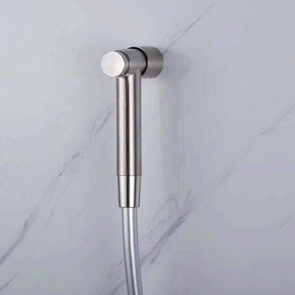 Rociador de bidé de Mano, grifos de bidé de Mano para higiene Personal Baño de Mascotas Closestool Bandeja para Sentadillas - Acero Inoxidable Grifo de Pistola de pulverización en frío sim