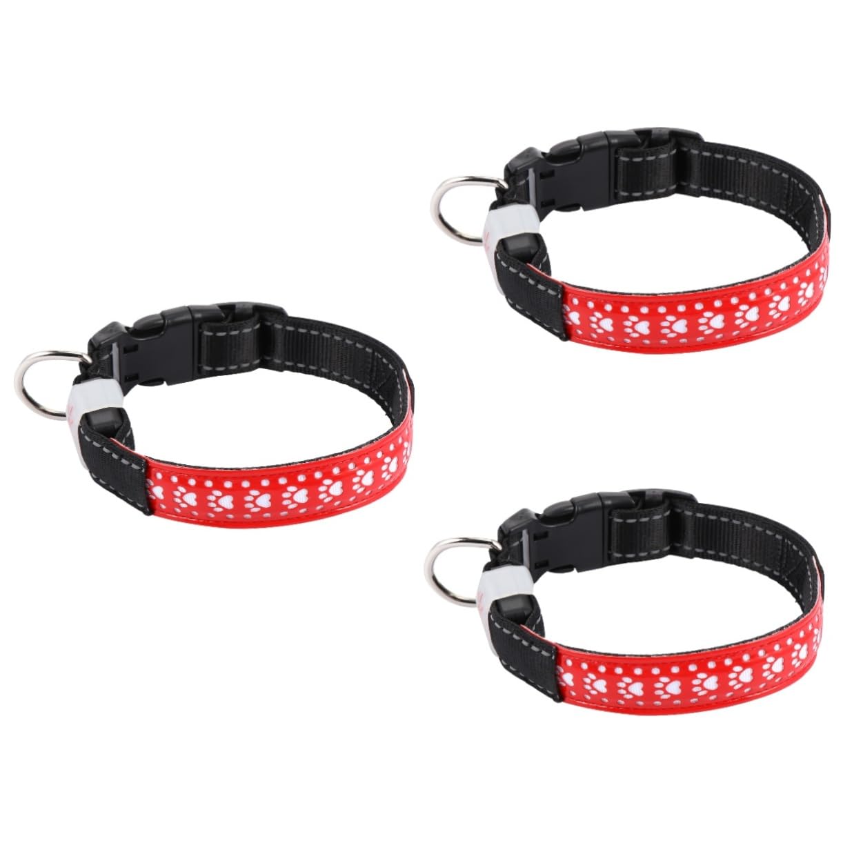 Milisten 3pièces Collier LED pour Animaux De Compagnie Et Lumineux pour Chiens Et Chats avec Trois Modes Éclairage PU