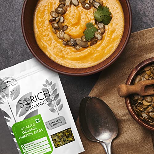Image of Sorich Organics Roasted Pumpkin Seeds for Eating 200gm | Healthy Diet Snacks | Immunity Booster | Fiber Rich Superfood