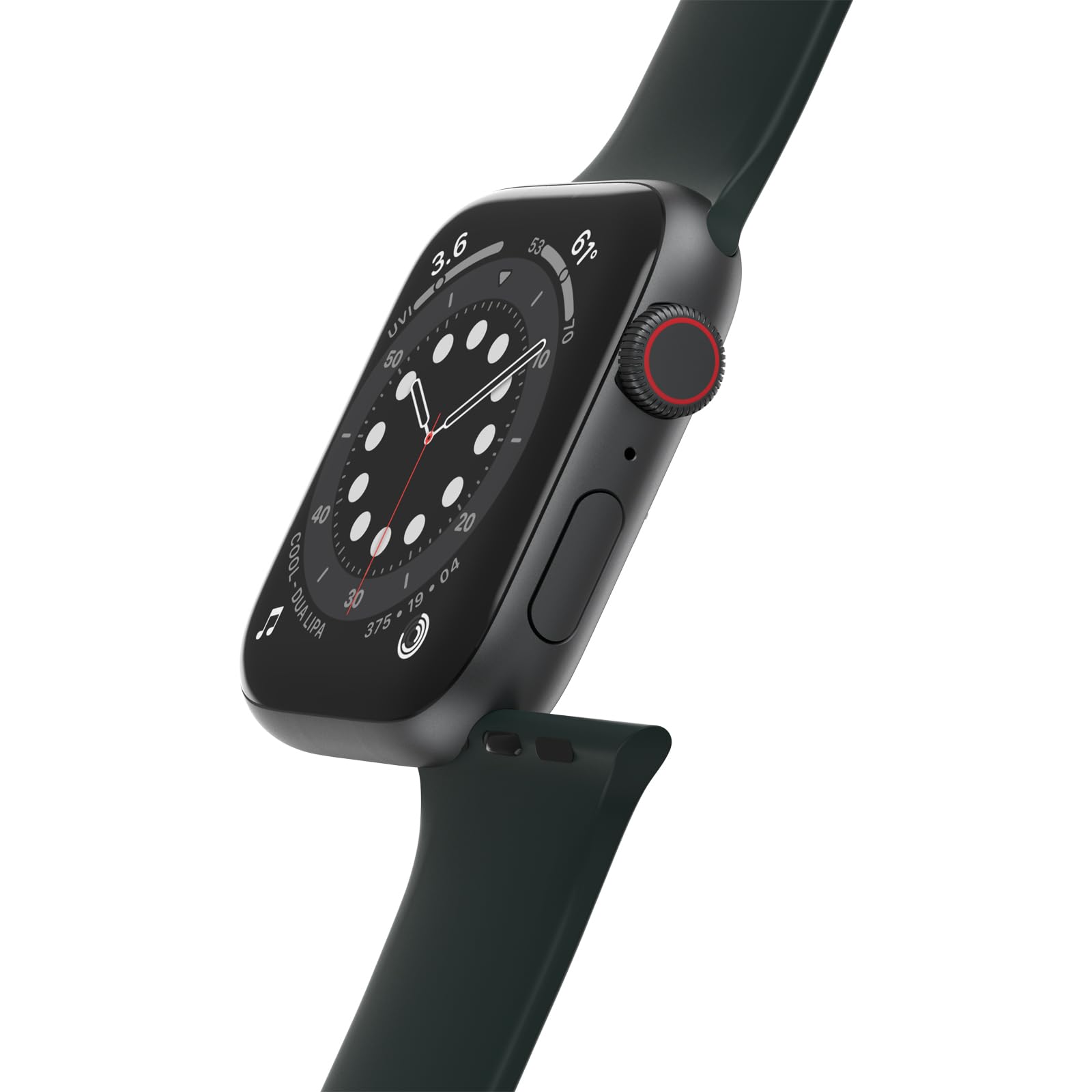 OtterBox All Day Watch Band for Apple Watch 44/45/46mm, Replacement Durable Soft Touch Silicone Strap for Apple Watch Green/Blue - Image 2