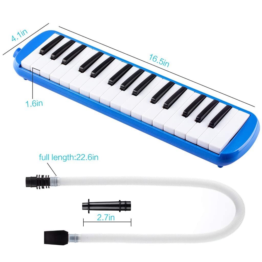 TechnoBuyers Generic 32 Key Melodica with Nylon Case Musical Instrument Blue - Image 3 thumbnail