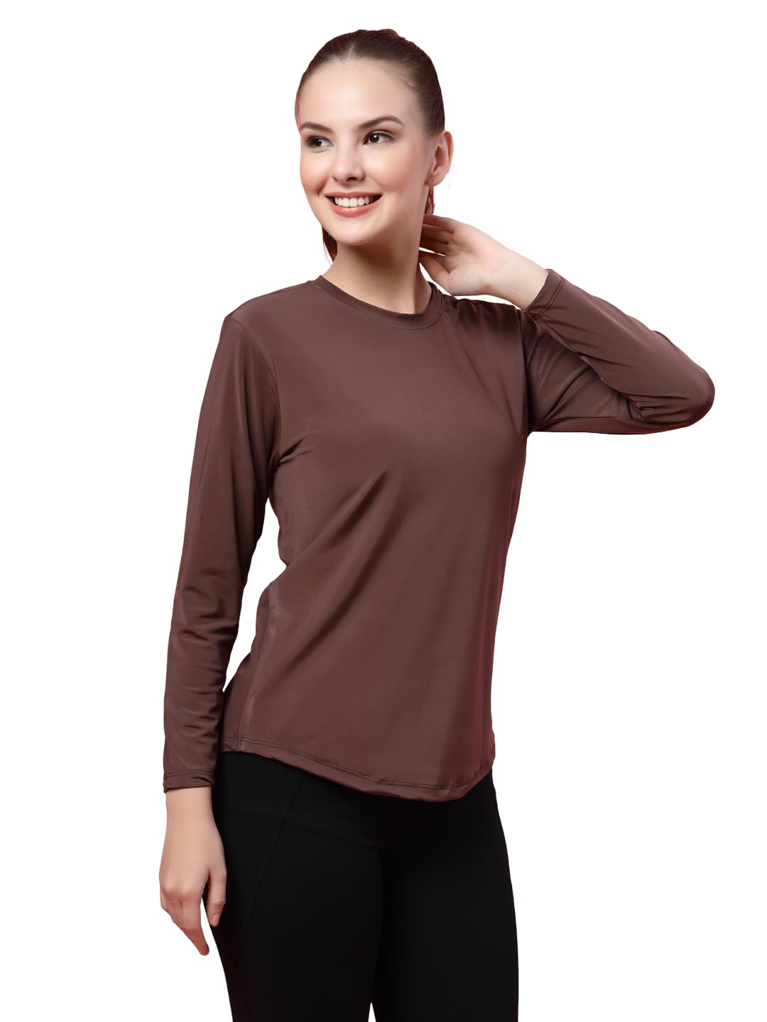 uzarus Women's Full Sleeve T-Shirt – Stretchable, Relax Fit, Ideal for Workout, Training, Running with Protect Your Skin from Sun tan-picture-38