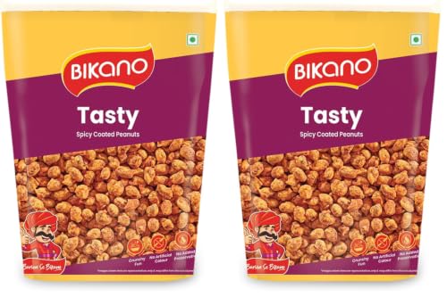 Image of Bikano Tasty Spicy Crunchy & Roasted Snack | Premium Nutty Delight with Rich Spices | Perfect Munch for Any Time | Packed with Bold Flavors & Quality Ingredients - 1kg (Pack of 2)