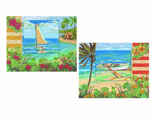 Plaid Creates Paint By Number Studio Series Kit (11 by 14-Inch), Plantation Key (Set of 2)