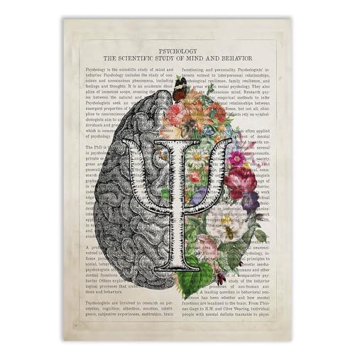 Placa Decorativa Ilustração Vintage Psicologia Decoração