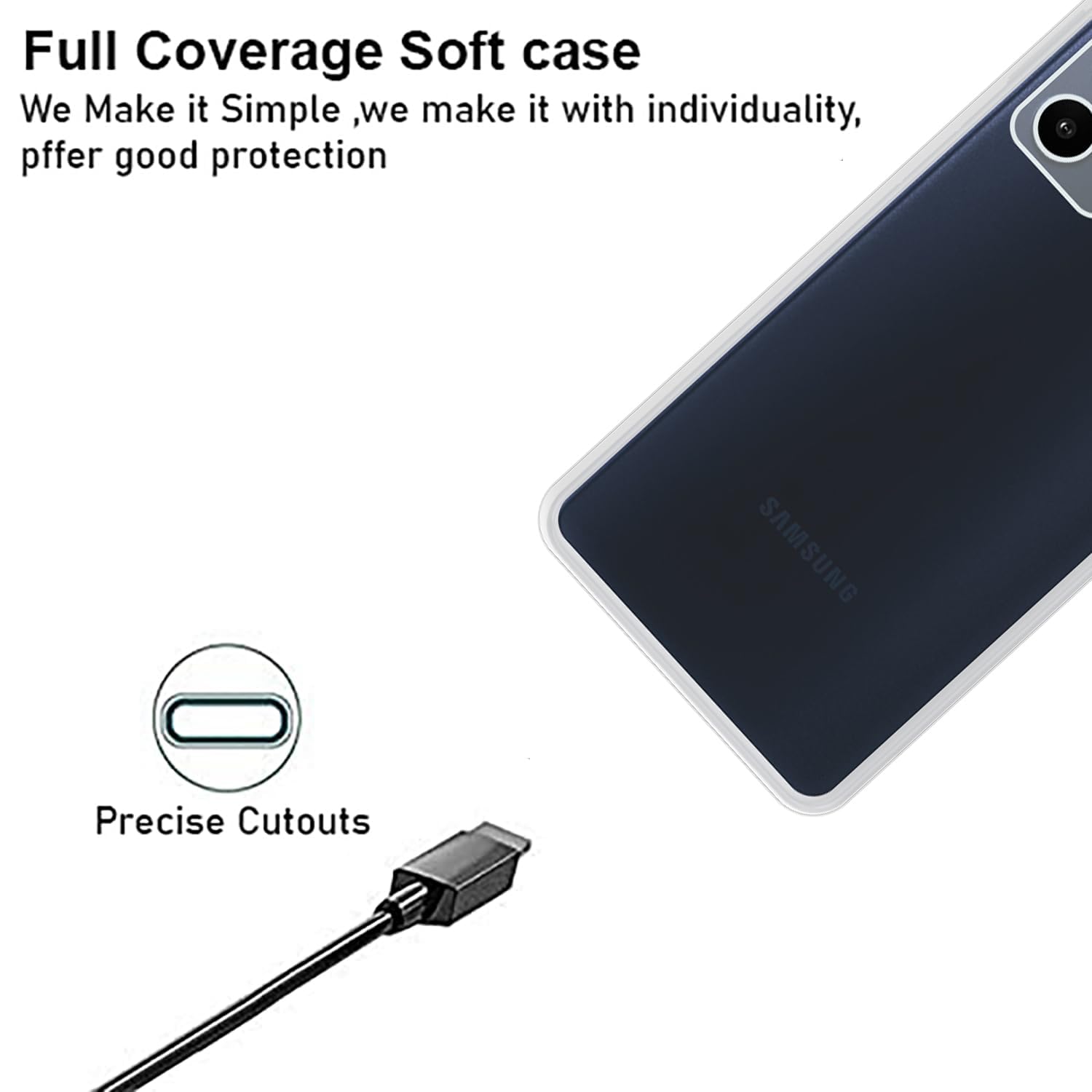 Samsung Galaxy M34 5G Case - Transparent Silicone -3 Samsung Galaxy M34 5G Case - Transparent Silicone -3