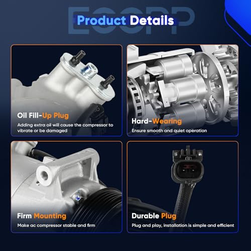 Image of ECCPP AC Compressor with Clutch 2013-2016 Fit for Buick Verano 2.0L