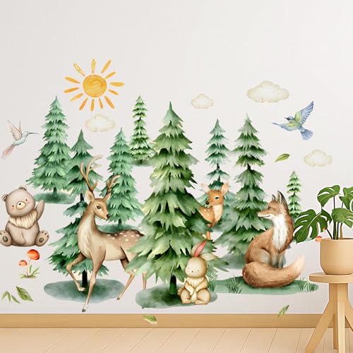 Pegatinas de Pared Animales del Bosque, Pegatinas Infantiles Pare...