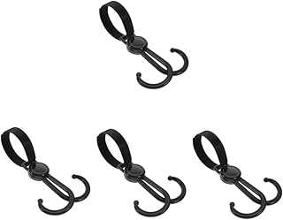 Cabilock 4 Pçs Carrinho Gancho De Bicicleta Acessórios Ao Ar Livre Acessórios De Bicicleta Carrinho De Compras Portátil Carrinho Ajustável Ganchos Para Sacola De Compras Ganchos Preto Liga