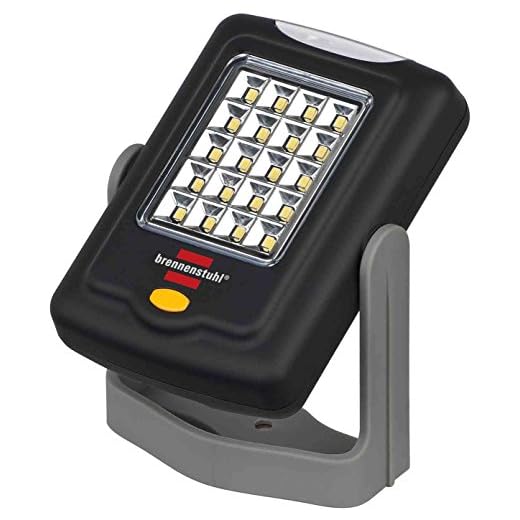 Brennenstuhl LED Arbeitslampe / flexible LED-Universalleuchte in praktischem Taschenformat (360° drehbar, vielseitig einsetzbar) Farbe: schwarz
