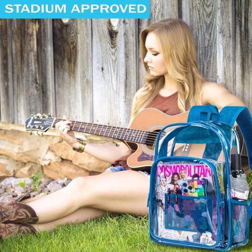 Agsdon C05 Clear Backpack, Heavy Duty Transparent Bookbag thumb #6