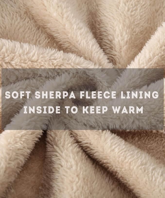 Zaitun Men's Sherpa Lined Flannel Corduroy Plaid Shirt Long Sleeve Button Up Jacket Fleece Coat For Men With Pocket - Image 6